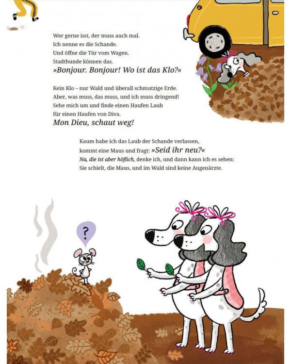 Diva allein im Wald