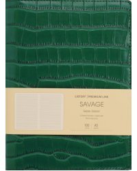 Бизнес-блокнот Savage, изумрудный, А5, 100 листов, линия