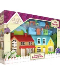 Дом кукольный с мебелью и человечками