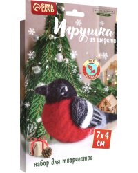 Игрушка из шерсти Снегирь
