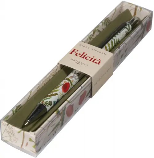 Ручка шариковая автоматическая Felicita. Луговые травы, синяя
