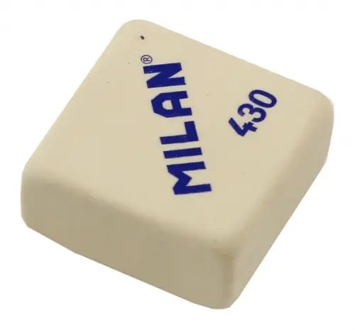 Ластик синтетический Milan, квадратный, белый (MI-430)