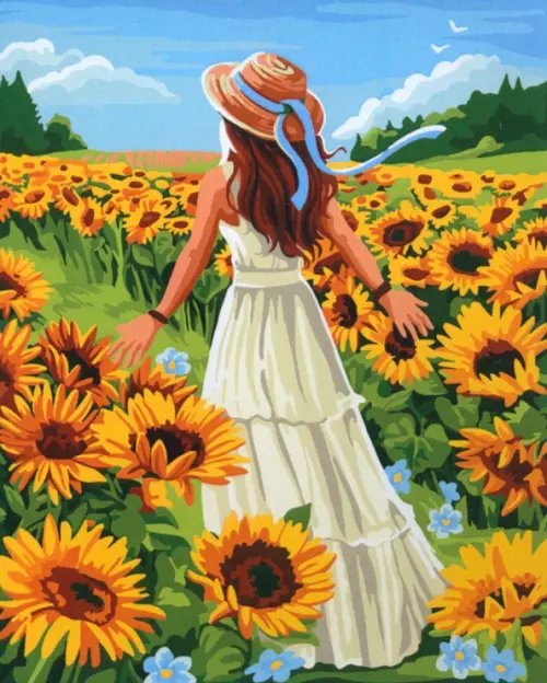 Рисуем вместе Картина по номерам на холсте Летний день