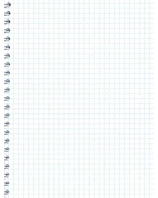 Тетрадь Белые цветы, 48 листов, гребень, клетка, в ассортименте