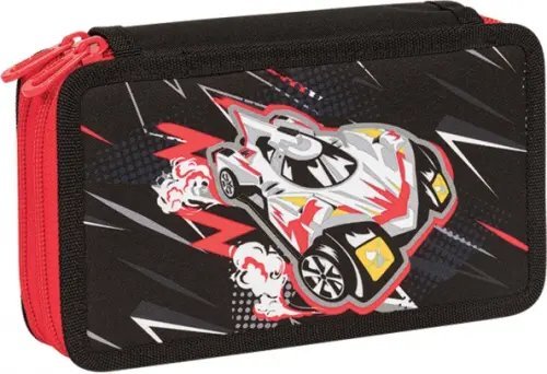Пенал Tiger Family с наполнением, 2 отделения, 23 предмета, Fire Rider Пенал Tiger Family с наполнением, 2 отделения, 23 предмета, Fire Rider