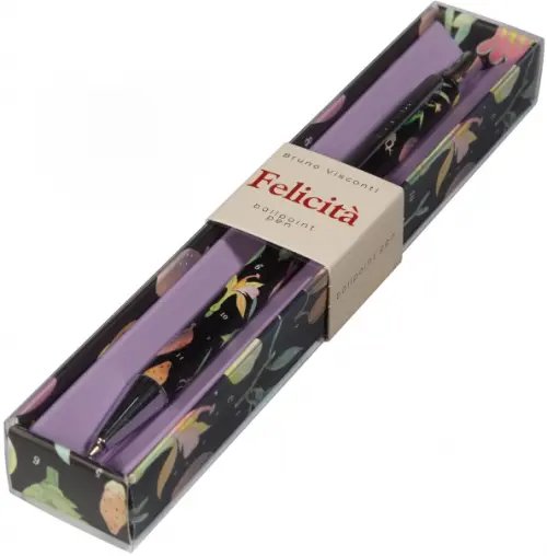 Ручка шариковая автоматическая Felicita. Ботаника, синяя, 0,7 мм