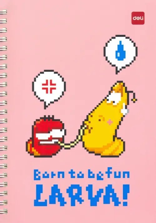 Блокнот Тетрадь Larva, А5, 60 листов, линейка, в ассортименте