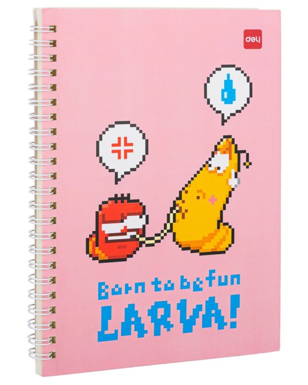 Тетрадь Larva, А5, 60 листов, линейка, в ассортименте