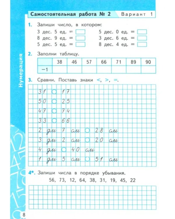 Математика. 2 класс. Самостоятельные и контрольные работы к учебнику Моро и др.