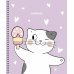 Тетрадь Милые котики, 48 листов, клетка, в ассортименте