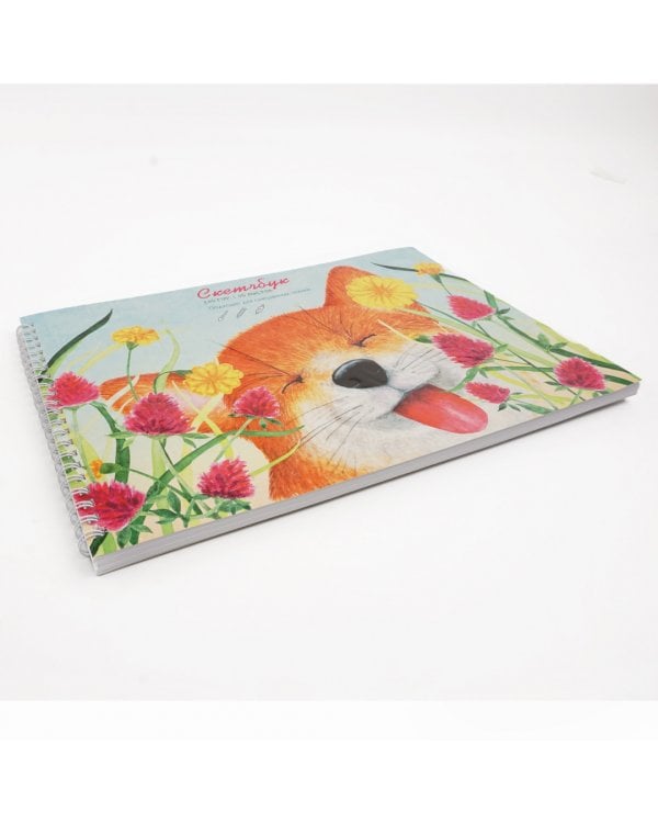 Скетчбук для детей В цветах, 40 листов