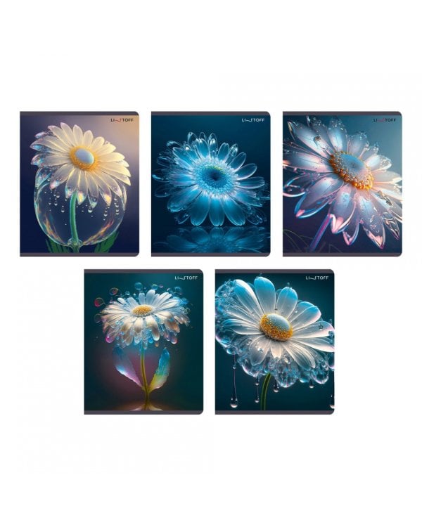 Тетрадь Фантастические цветы, А5, 48 листов, клетка