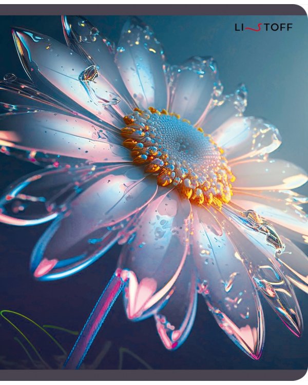 Тетрадь Фантастические цветы, А5, 48 листов, клетка