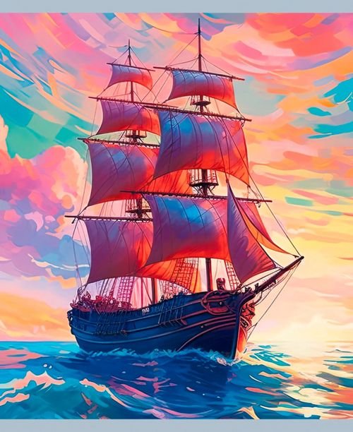 Тетрадь Морские странники, 48 листов, клетка, в ассортименте