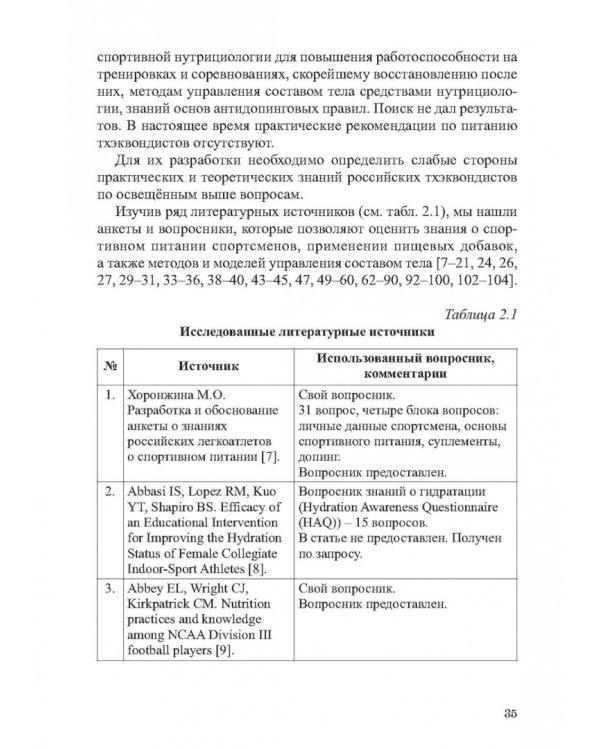 Питание в тхэквондо