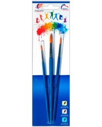 Набор из 3 кистей Классика цвета, синтетика