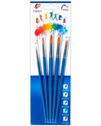 Набор из 5 кистей Классика цвета, синтетика