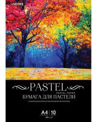 Бумага для пастели, А4, 10 листов, черная