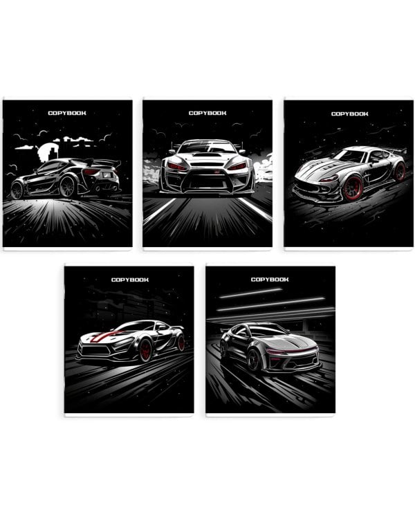 Тетрадь Ночной гонщик, 48 листов, клетка, в ассортименте