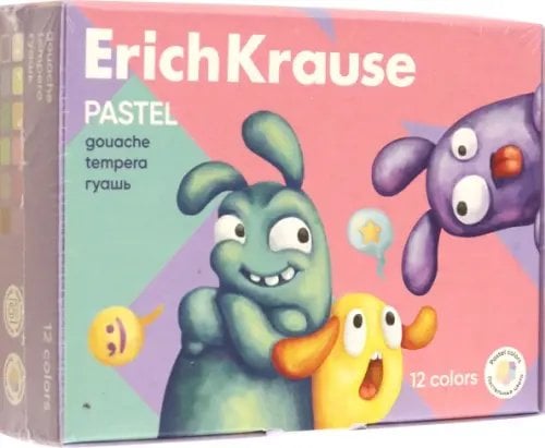 Гуашь Jolly Friends Pastel, 12 цветов Гуашь Jolly Friends Pastel, 12 цветов