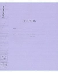 Тетрадь Классика CoverPrо, А5+, 12 листов, косая линейка, с пластиковой обложкой, в ассортименте