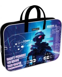 Папка текстильная на молнии с ручками Cyber Game, A4+
