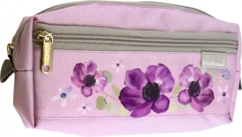 Пенал квадро Pastel Bloom. Lilac, 2 отделения