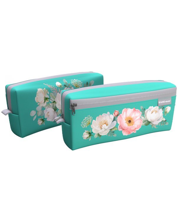Пенал квадро Pastel Bloom. Minty, 2 отделения