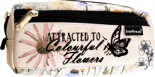 Пенал квадро Wild Flowers, 2 отделения Пенал квадро Wild Flowers, 2 отделения