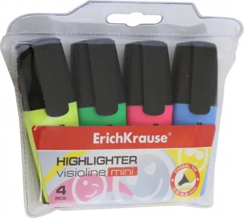 Набор текстмаркеров Visioline Mini Neon, 4 цвета Набор текстмаркеров Visioline Mini Neon, 4 цвета