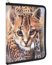 Папка для тетрадей на молнии Wild Cat, A5+