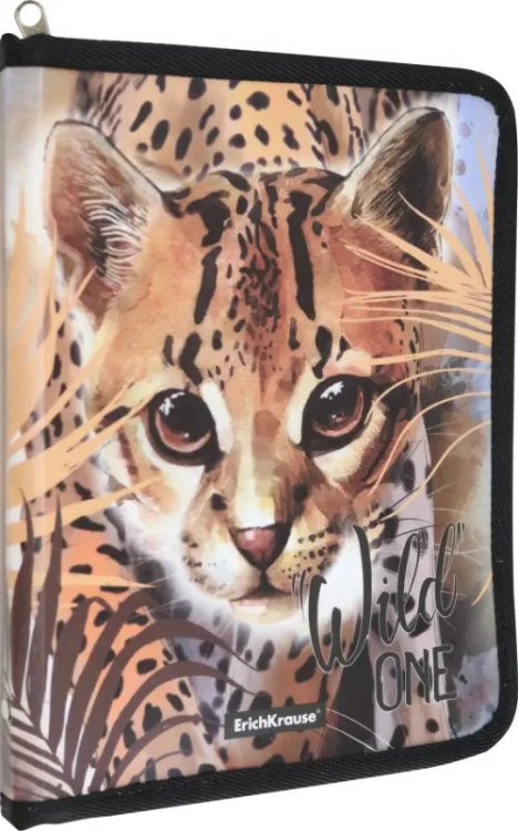 Папка для тетрадей на молнии Wild Cat, A5+