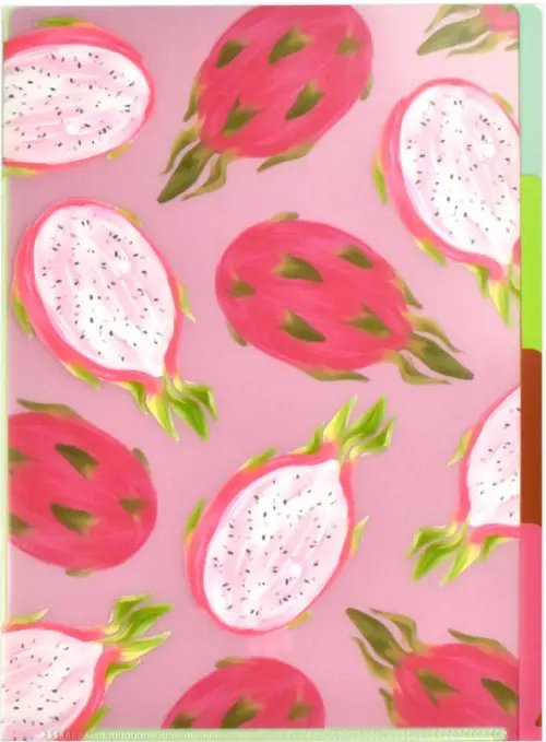 Папка-уголок Папка-уголок для документов пластиковая Драконий фрукт, А4