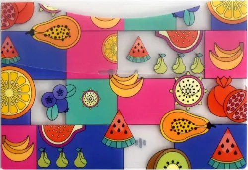 Папка для документов Папка для документов пластиковая Фрукты