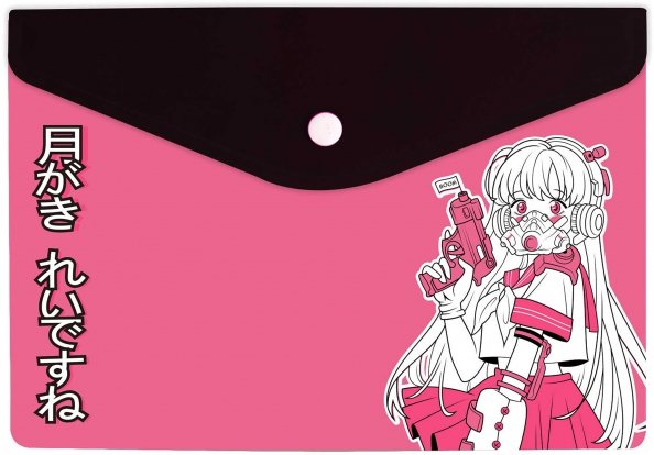 Папка для документов Папка для документов пластиковая Розовая девушка, А5