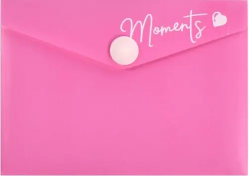 Папка для карт и визиток пластиковая, розовая