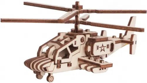 Конструктор из дерева Вертолет Армейский