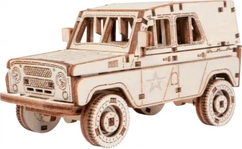 Деревянный конструктор, сборная модель Внедорожник Боец