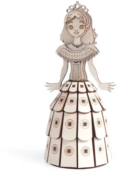 Конструктор 3D деревянный подвижный Принцесса Конструктор 3D деревянный подвижный Принцесса