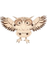 Деревянный конструктор, 3D пазл Сова Ух