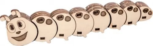 Деревянный конструктор, 3D пазл Гусеница Тутта