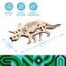 Деревянный конструктор, 3D пазл Трицератопс Брон