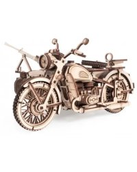 Сборная модель из дерева Мотоцикл с коляской Уран