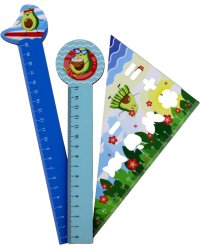 Набор деревянных линеек 3 шт Авокадо