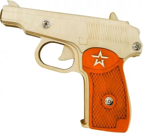 Конструктор из дерева Резинкострел Пистолет