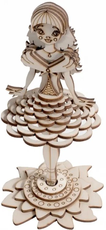 Конструктор 3D деревянный подвижный Дюймовочка