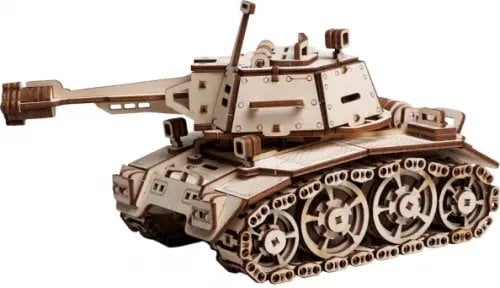 Конструктор 3D деревянный подвижный Танк Кадет Конструктор 3D деревянный подвижный Танк Кадет