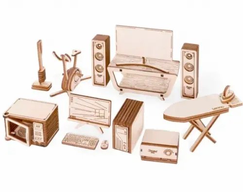 Бытовая техника для дома. Набор сборной кукольной мебели