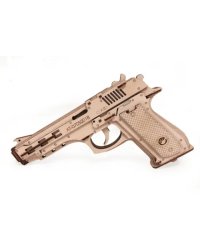 Конструктор 3D деревянный. Пистолет-резинкострел с мишенями