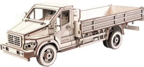 Конструктор 3D деревянный Грузовик Гефест с кузовом